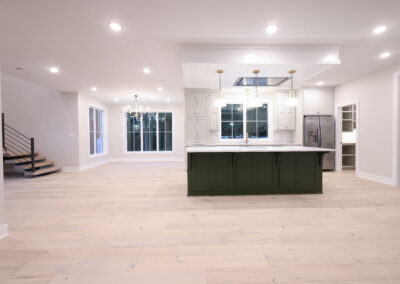 spacious kitchen with island